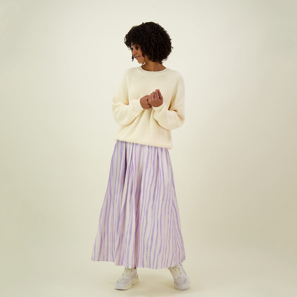 COTTON KNIT JUMPER -NEULEPAITA | VANILLA Aikuisten paita My Happy Place Women