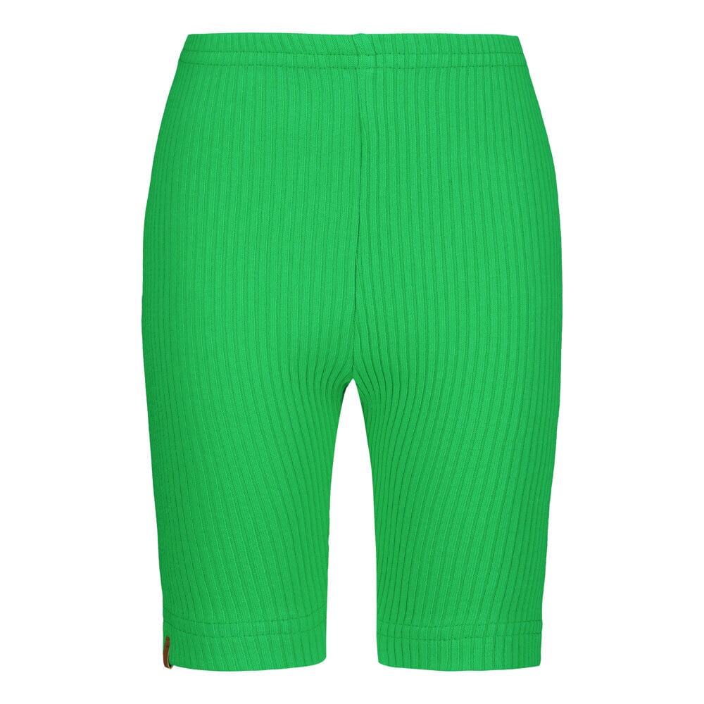 HEAVY RIB BIKER SHORTS | SPACE GREEN Housut Beach Party