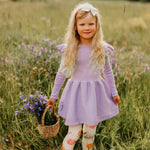 RIB FRILLA DRESS LS | LILY Mekko My Happy Place