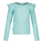 RIB FRILLA SHIRT LS | OCEAN Paita My Happy Place