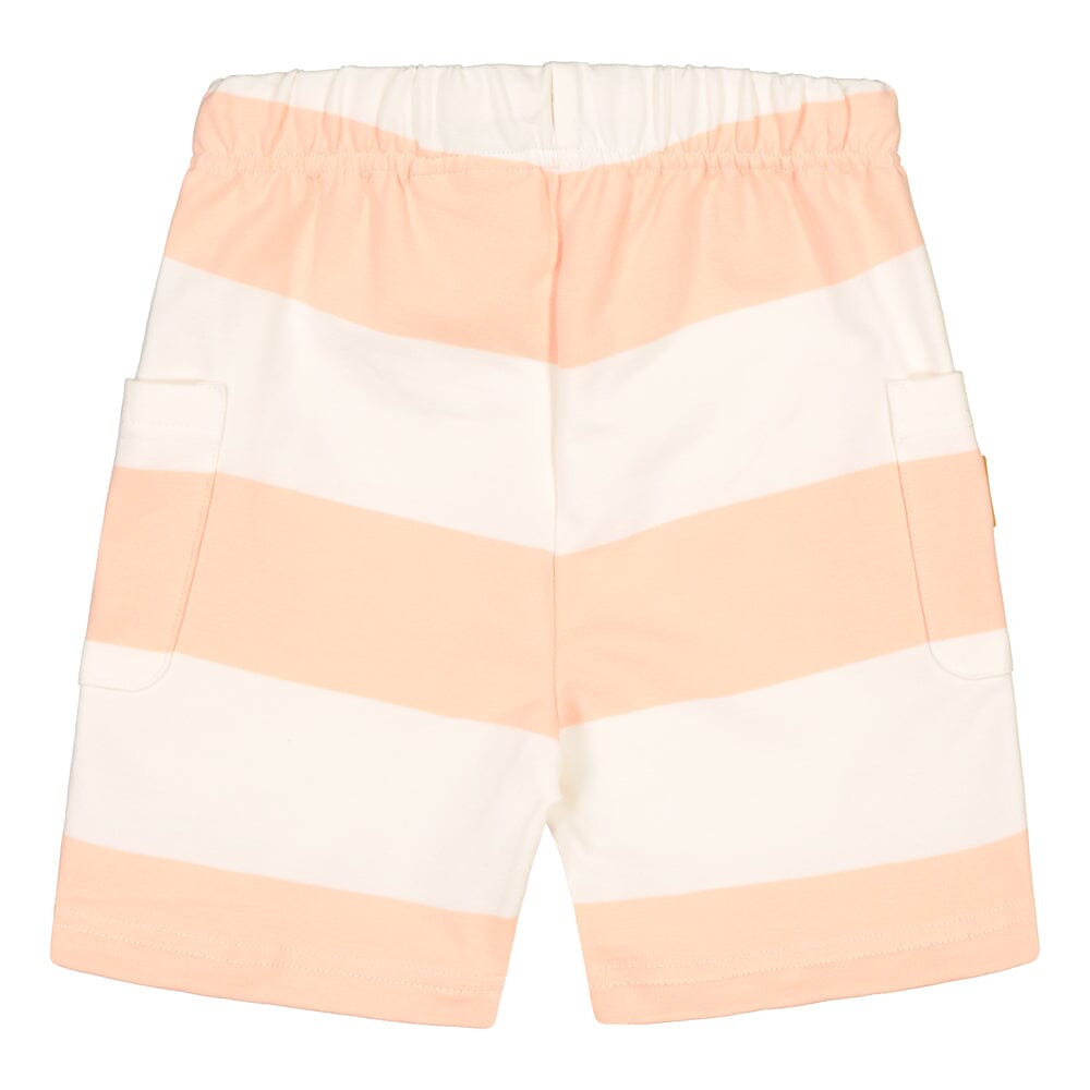 STRIPED COLLEGE SHORTS | MILKY APRICOT - VANILLA Housut Wonders of Life
