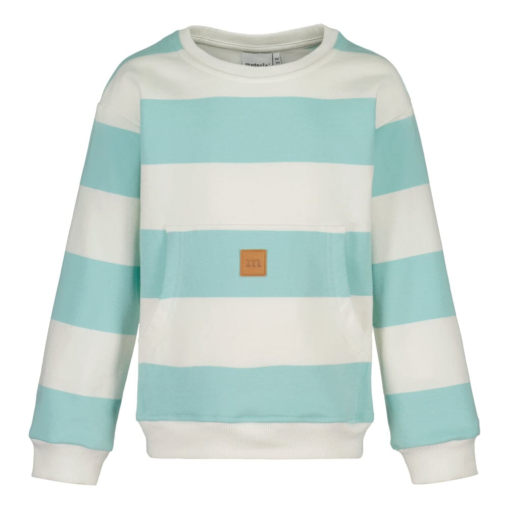 STRIPED POCKET SWEATER -COLLEGEPAITA | OCEAN/VANILLA Paita My Happy Place