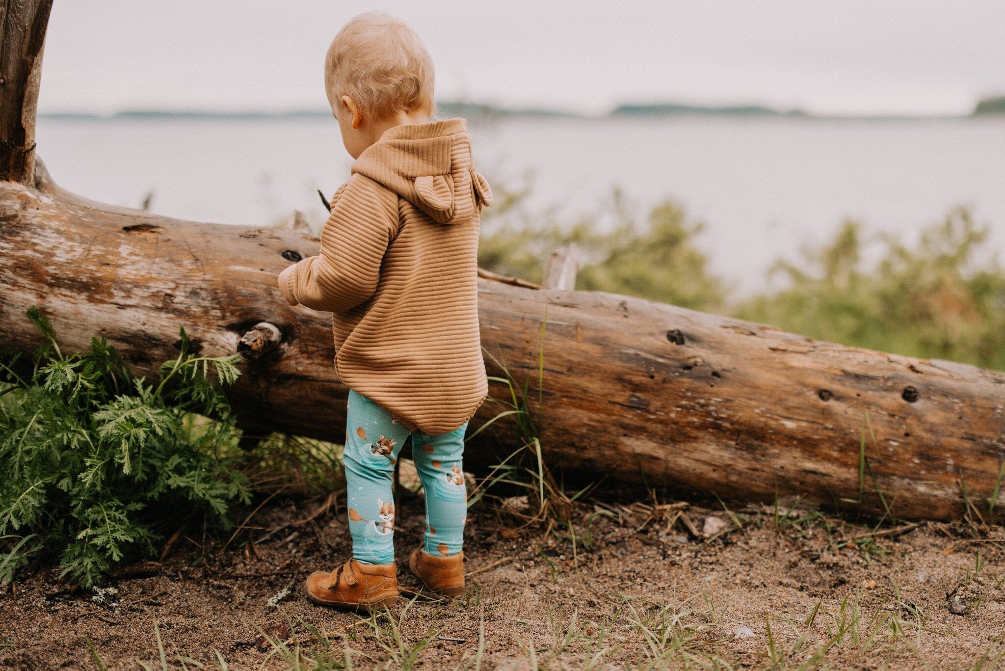 Textured Bear Romper | Woody Body True Campers