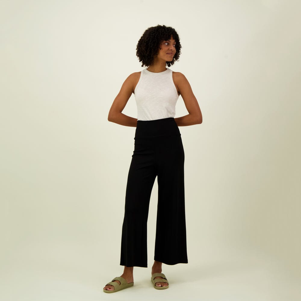 WIDE LEG CULOTTES -HOUSUT | BLACK Aikuisten housut My Happy Place Women