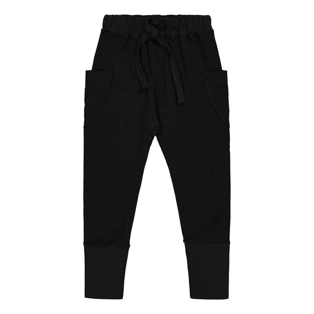 POCKET PANTS, BLACK Housut Metsola
