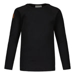 RIB T-SHIRT LS, BLACK Metsola
