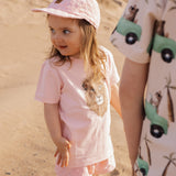 Check Terry Block Cap | Pinkie