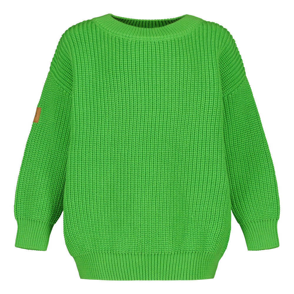 COTTON KNIT JUMPER | SPACE GREEN