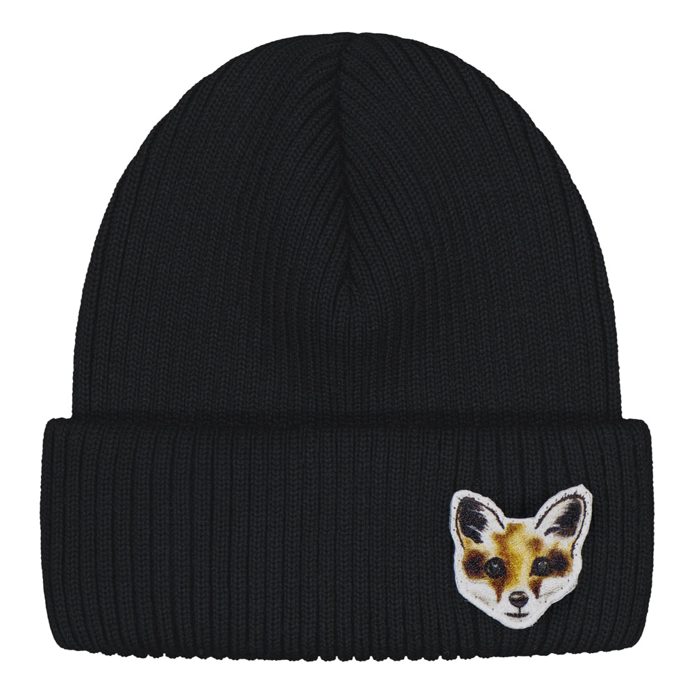 FOX BEANIE | BLACK