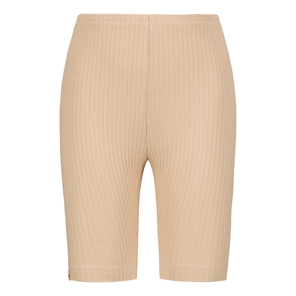 HEAVY RIB BIKER SHORTS | MOONLIGHT