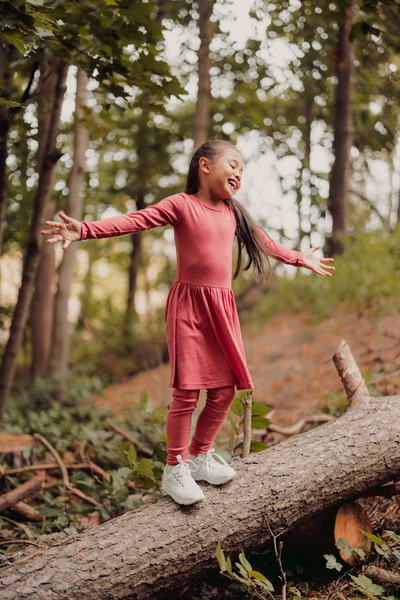 MERINO RIB DRESS | RASPBERRY