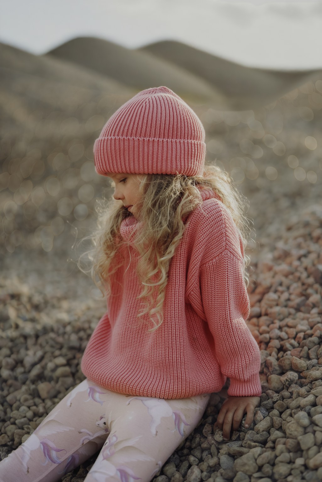 COTTON KNIT BEANIE | SPACE PINK