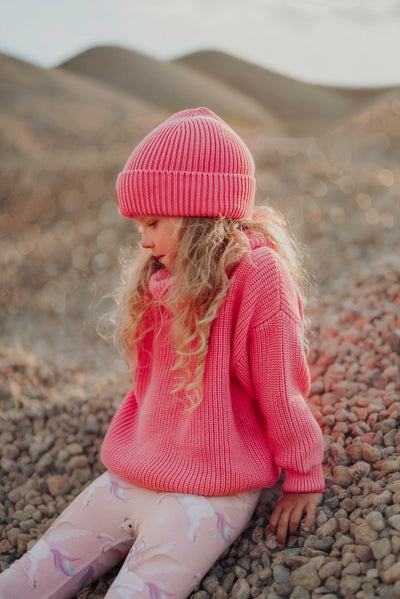 COTTON KNIT JUMPER | SPACE PINK