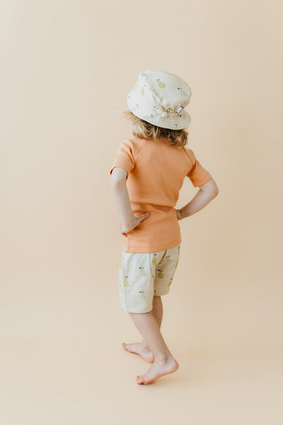 MINI PEARS MUSLIN BUCKET HAT | SAND