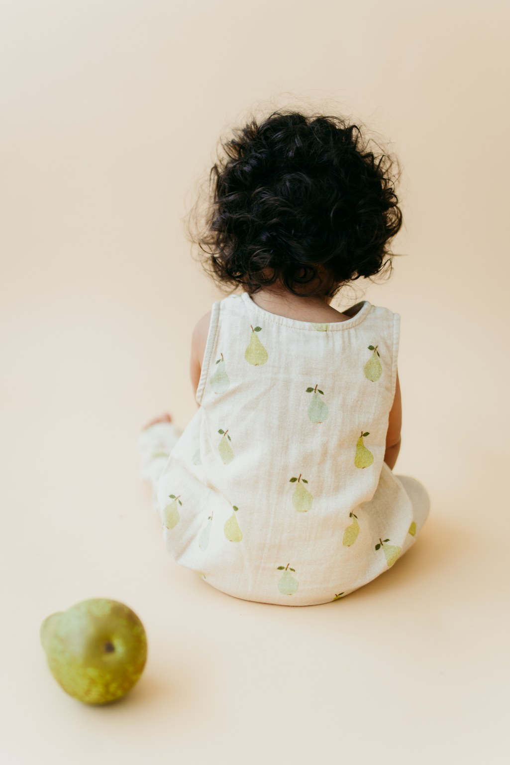 MINI PEARS MUSLIN OVERALLS | SAND