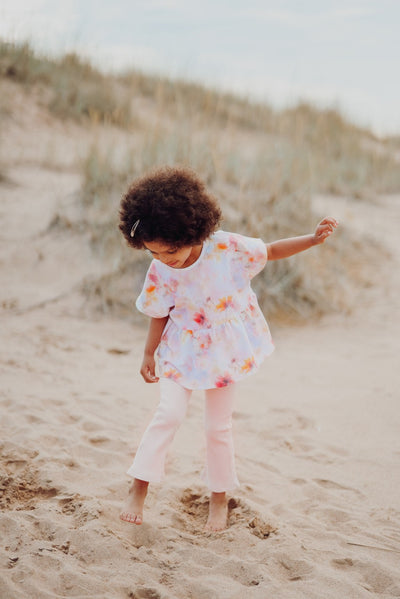PASTEL DANCE PEPLUM SHIRT