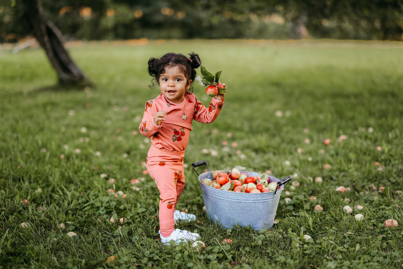 APPLE TREE LEGGINGS | RASPBERRY