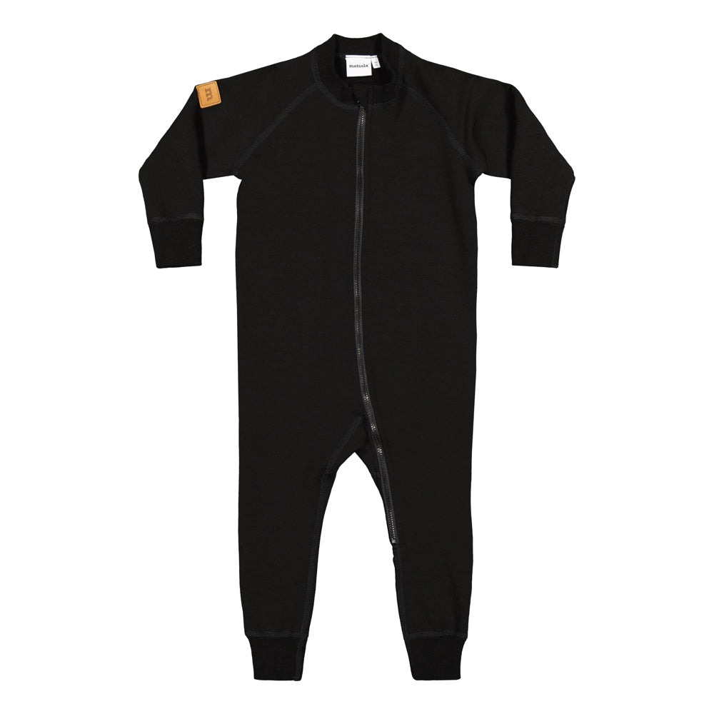 MERINO FLEECE OVERALL | BLACK