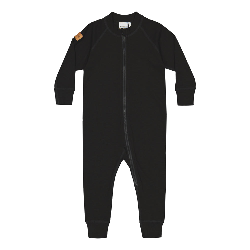 MERINO RIB OVERALL | BLACK