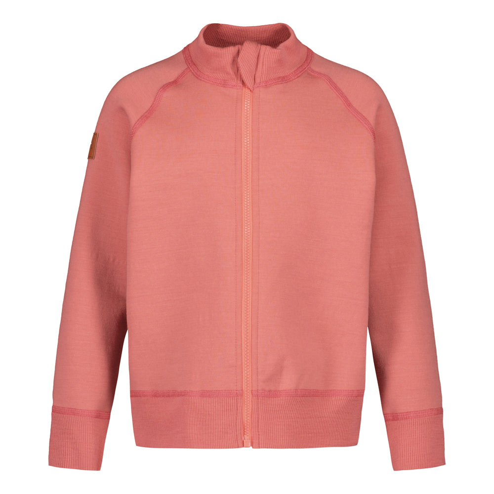 MERINO FLEECE CARDIGAN | RASPBERRY