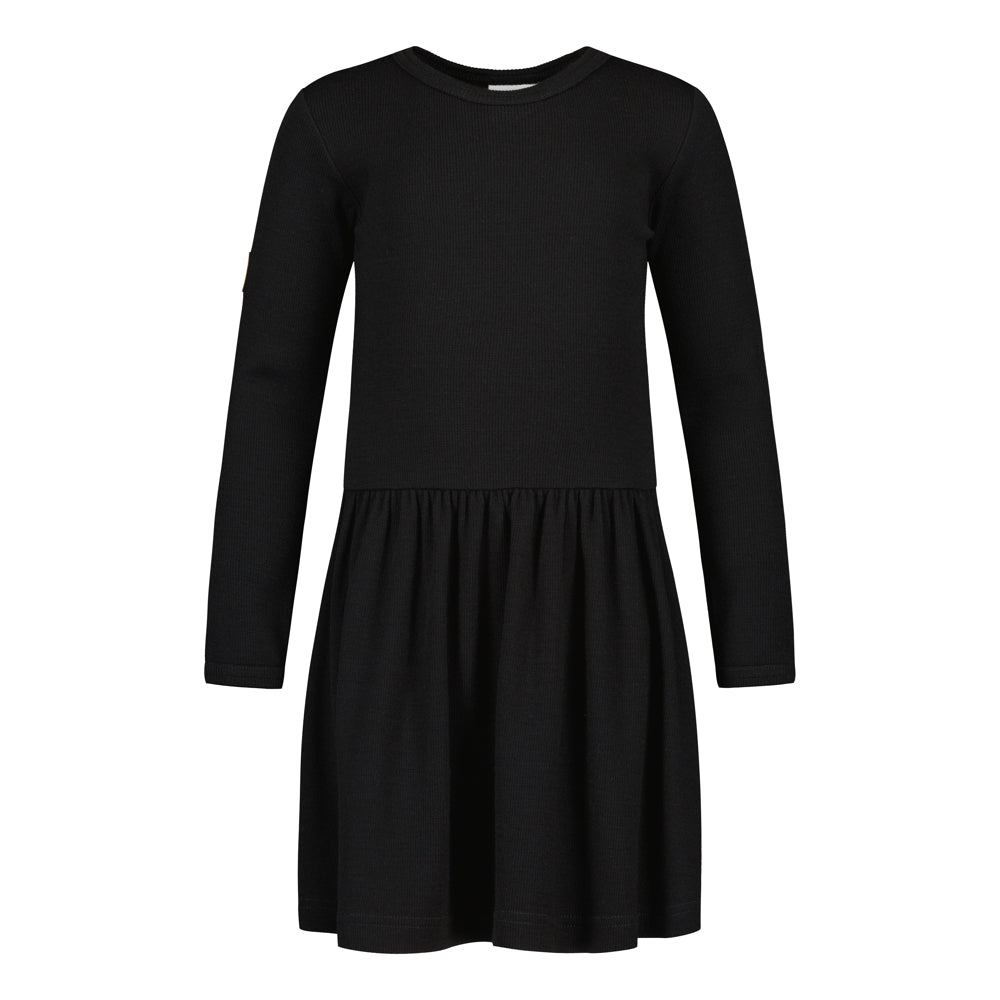 MERINO RIB DRESS | BLACK