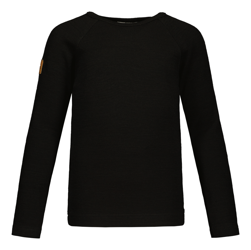 MERINO RIB SHIRT | BLACK