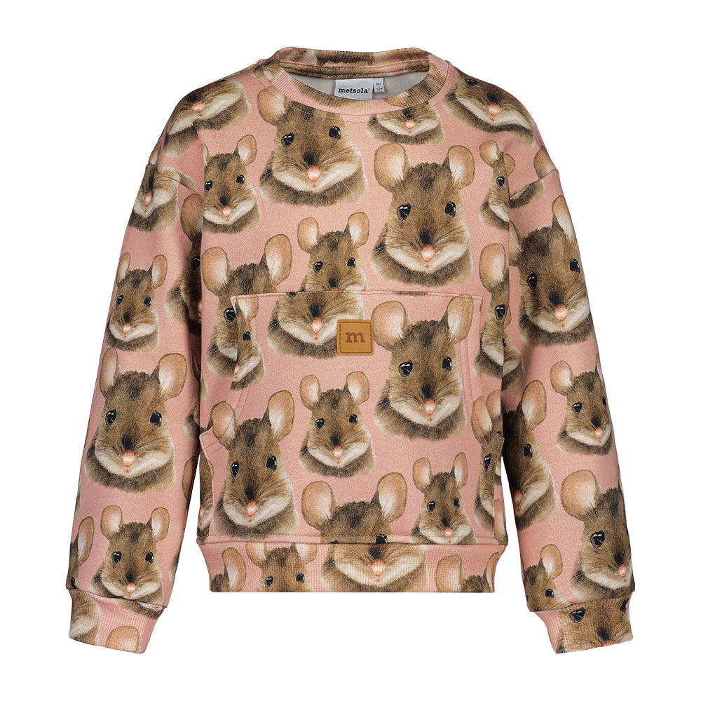 MOUSE POCKET SWEATER | ROSE