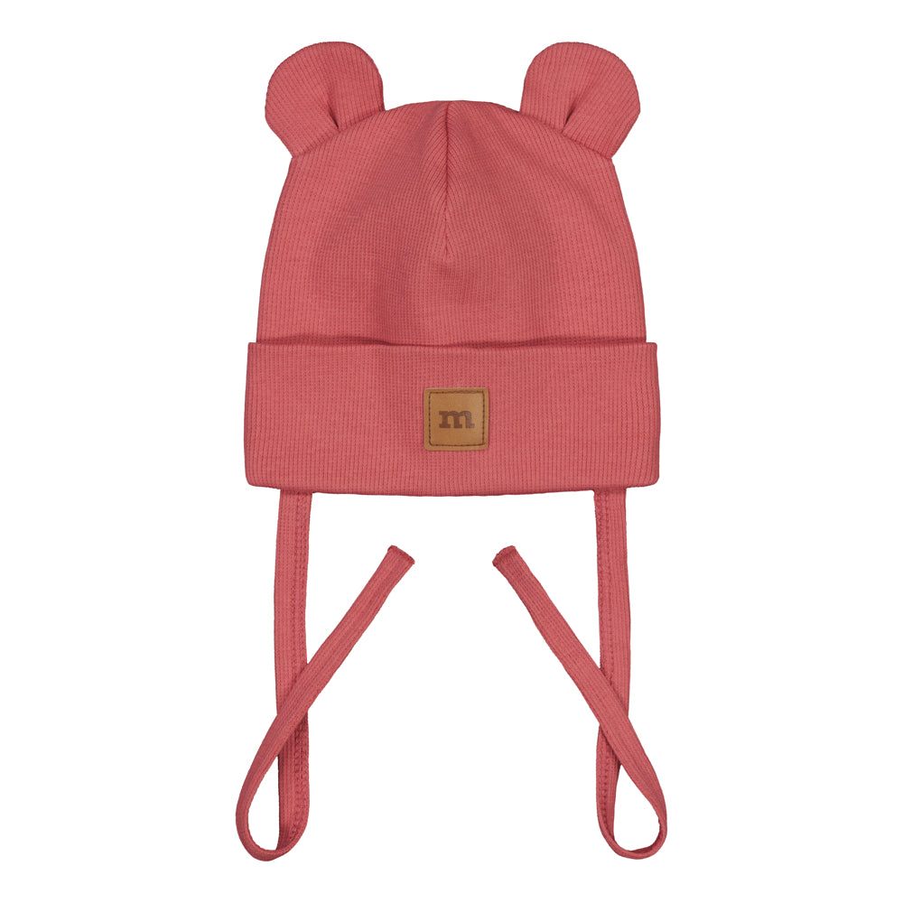 RIB BEAR BEANIE | RASPBERRY