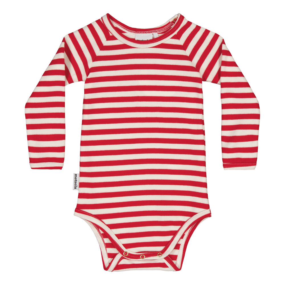 STRIPED RIB BODY | POPPY/CREAMY