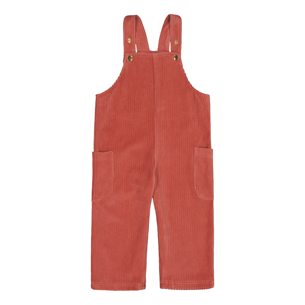 VELOUR OVERALLS | RASPBERRY