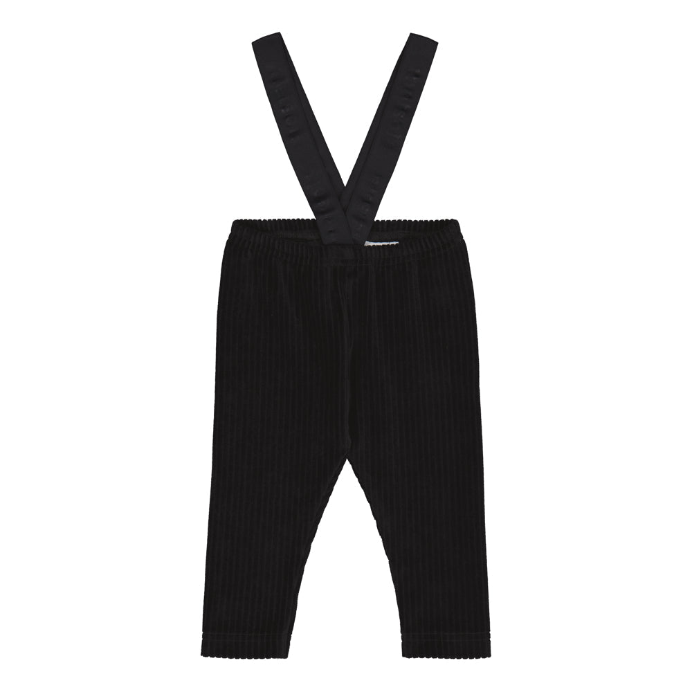 VELOUR BRACE  PANTS | BLACK