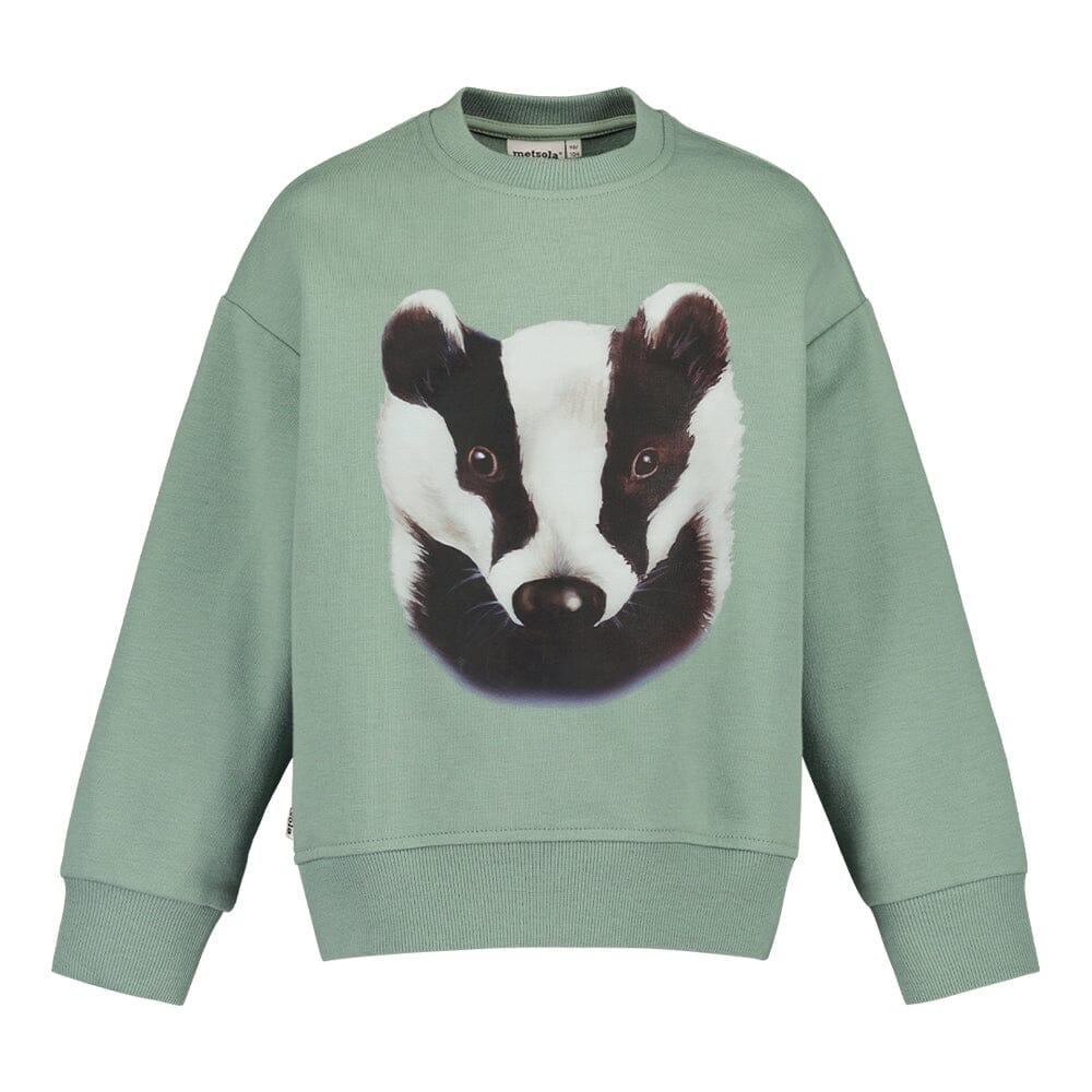 Badger Oversize Sweater -Collegepaita | Dusty Green Pitkähihainen paita You and Me