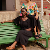 Bell Sleeve Rib Dress -Mekko | Licorice Aikuisten mekko C'est La Vie!