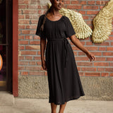 Bell Sleeve Rib Dress -Mekko | Licorice Aikuisten mekko C'est La Vie!