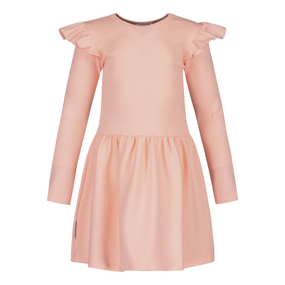 BF RIB FRILLA DRESS LS, MILKY PEACH Black Friday