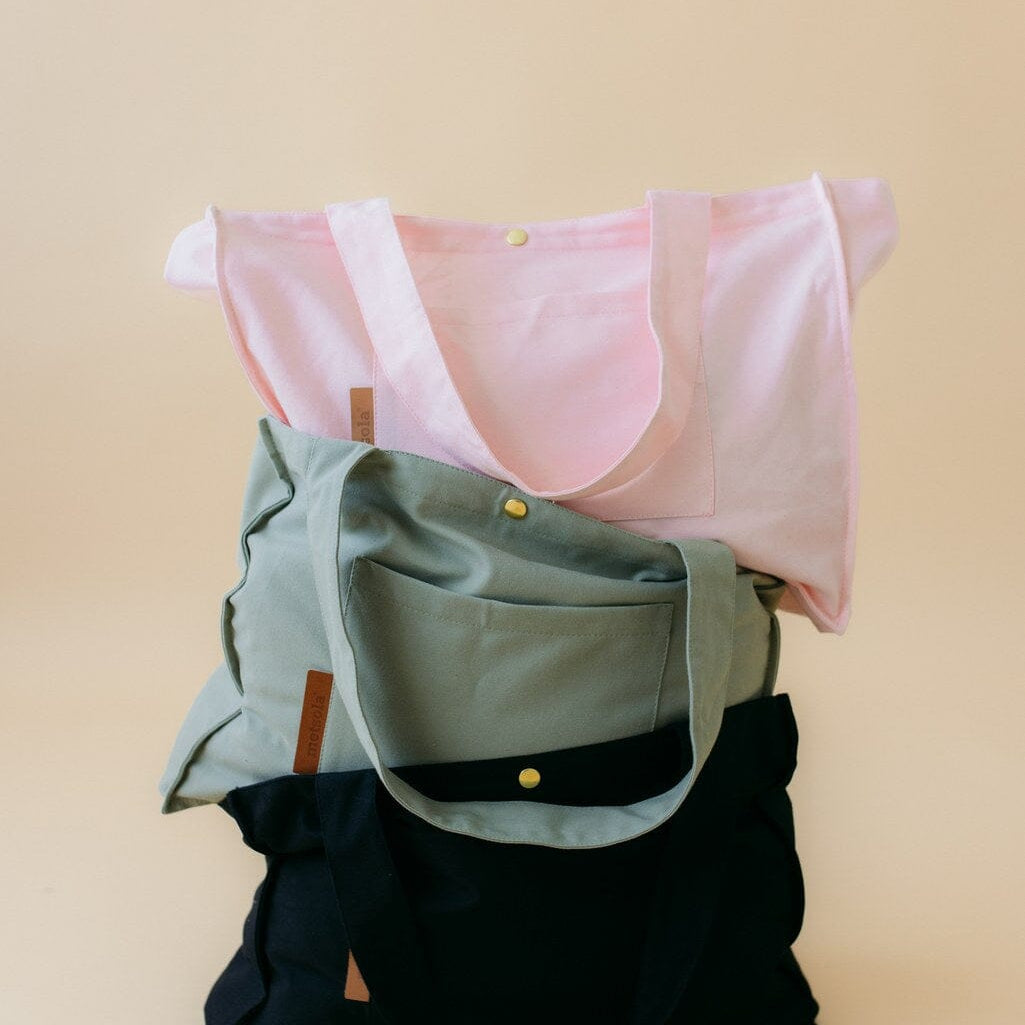 BIG TOTE BAG -LAUKKU | MILKY PEACH Laukku Dancing With Colours