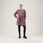 Bisous Ruffle Sweater Dress -Collegemekko | Paris Pink Aikuisten mekko Oh, Oui!