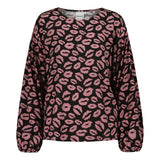Bisous Volume Sleeve Blouse | Licorice Aikuisten paita Oh, Oui!