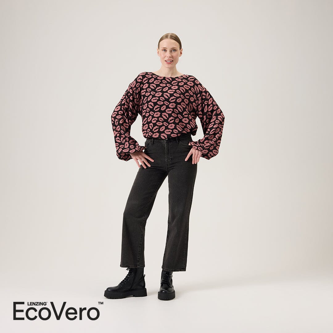 Bisous Volume Sleeve Blouse -Paita | Licorice Aikuisten paita Metsola