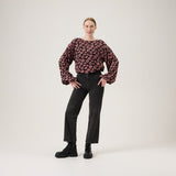Bisous Volume Sleeve Blouse -Paita | Licorice Aikuisten paita Oh, Oui!