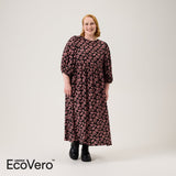 Bisous Volume Sleeve Midi Dress -Mekko | Licorice Aikuisten mekko Metsola