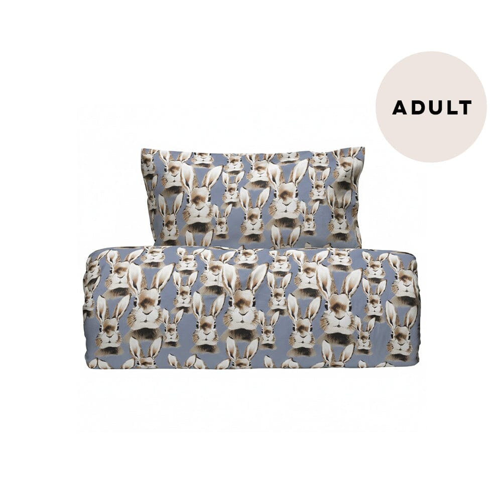 Bunny Adult Bedlinen Set | Dreamy Blue Pussilakana You Make Me Happy Home
