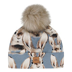 Bunny Beanie With Fur Pom | Frosty Blue Pipo Winter Wonders