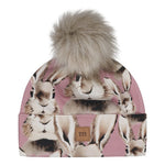 Bunny Beanie With Fur Pom | Frosty Pink Pipo Winter Wonders