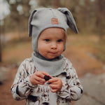 Bunny Helmet -Merinovilla Kypärämyssy | Hearty Pink Pipo Happy Hearts