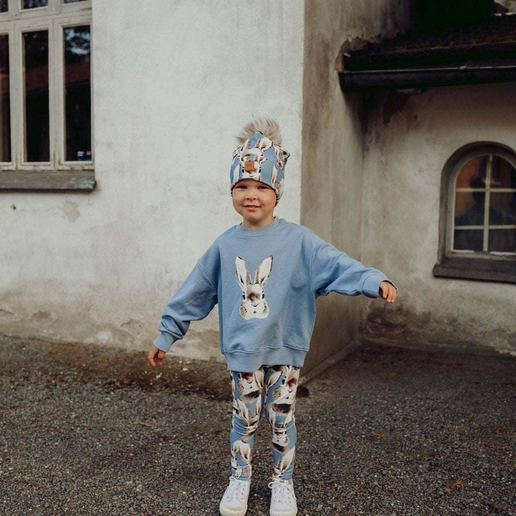 Bunny Placement Oversize Sweater | Frosty Blue Pitkähihainen paita Winter Wonders
