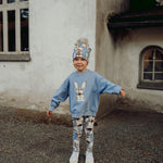 Bunny Placement Oversize Sweater | Frosty Blue Pitkähihainen paita Winter Wonders