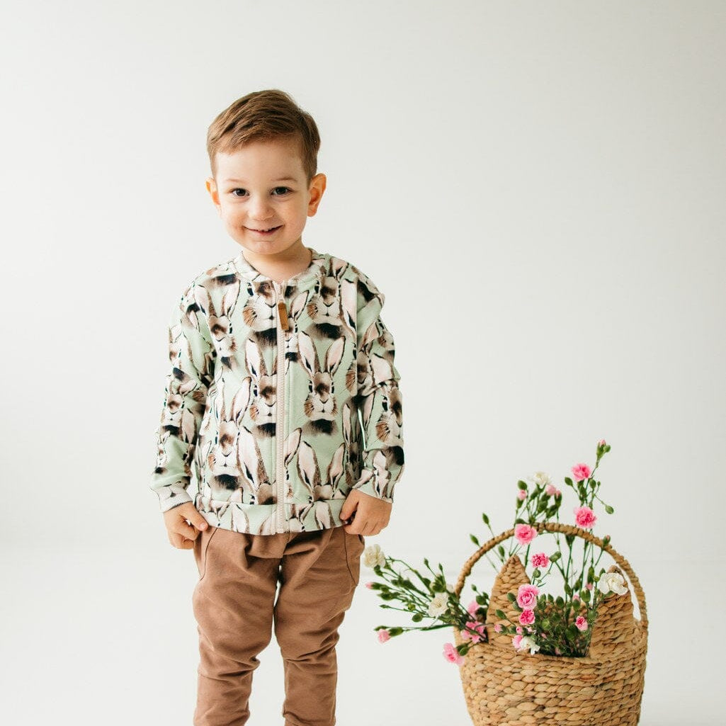 Bunny Soft Green -Bomber Huppari / Takki Little Spring Bunnies