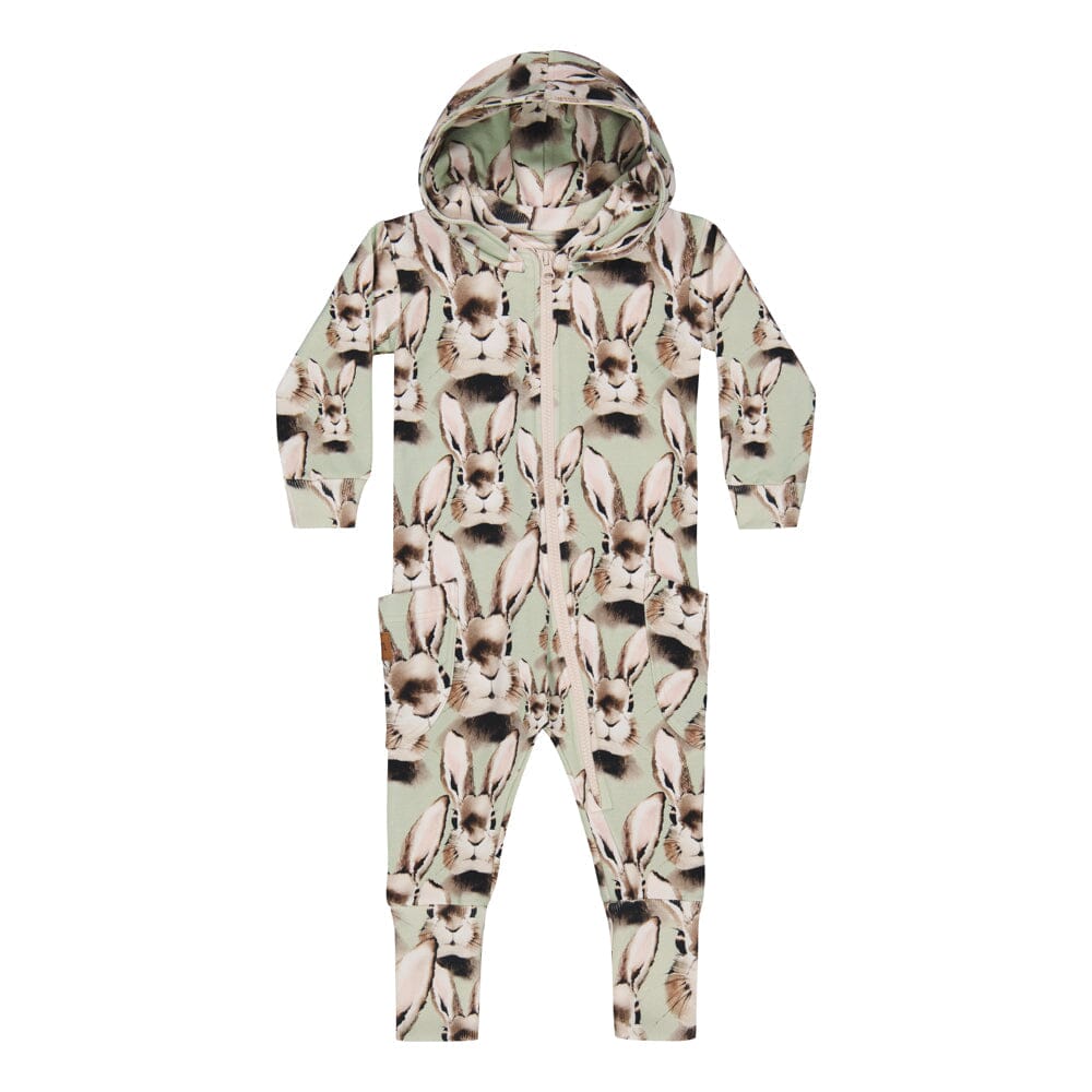Bunny Soft Green -Jumpsuit Haalari/Jumpsuit Little Spring Bunnies