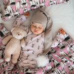 Bunny Stripes -Pyjama | Dreamy Pink Yövaate Metsola